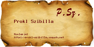 Prokl Szibilla névjegykártya
